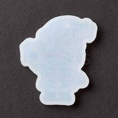 Christmas Theme DIY Santa Claus Pendant Silicone Statue Molds DIY-K054-12-1