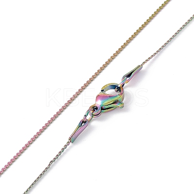 Ion Plating(IP) 304 Stainless Steel Serpentine Chain Necklace for Men Women NJEW-G076-01C-M-1