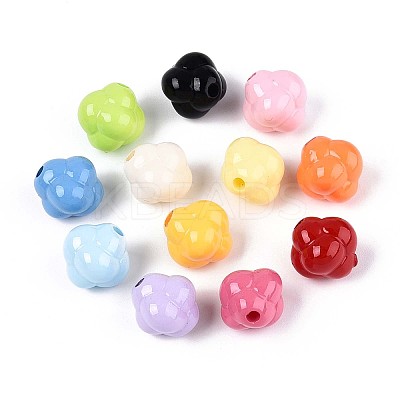 Baking Paint Opaque Acrylic Beads OACR-N142-06-1