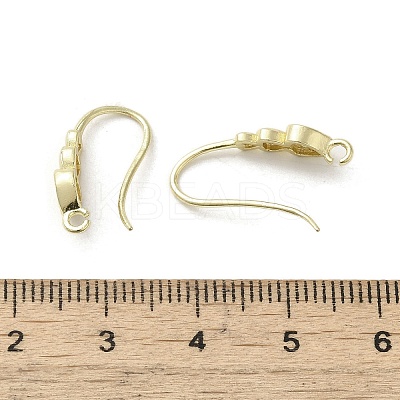 Brass Micro Pave Cubic Zirconia Earring Hooks KK-C048-13B-G-1