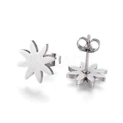 Tarnish Resistant 304 Stainless Steel Stud Earrings EJEW-F234-06P-1