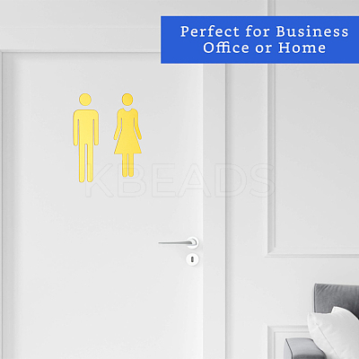 Acrylic TOILET Sign Stickers DIY-WH0569-66A-03-1