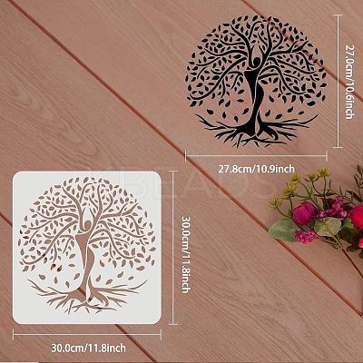 Large Plastic Reusable Drawing Painting Stencils Templates DIY-WH0172-601-1