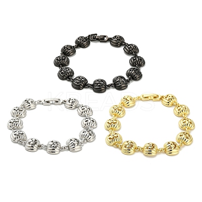 Halloween Brass Link Bracelets for Women BJEW-B149-02-1