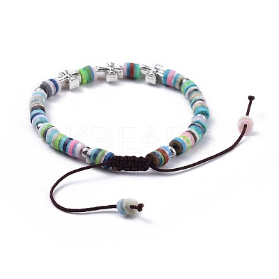 Nylon Thread Braided Beads Bracelets BJEW-JB04552-01-1