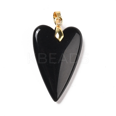 Natural Obsidian Pendants G-E570-01G-10-1