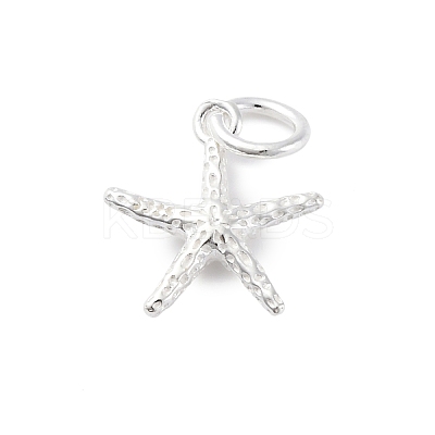 925 Sterling Silver Starfish Charms STER-S010-02A-S-1