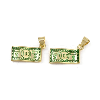 Brass Enamel Pendants KK-I358-008G-1