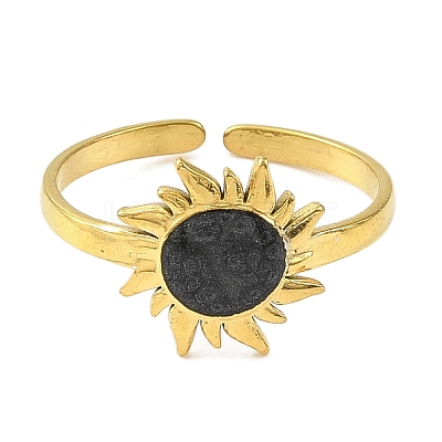304 Stainless Steel Enamel Open Cuff Rings for Women RJEW-F166-40G-02-1