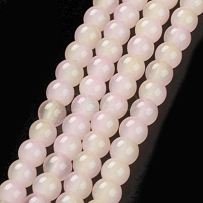 Baking Paint Glass Beads Strands DGLA-R053-01C-1