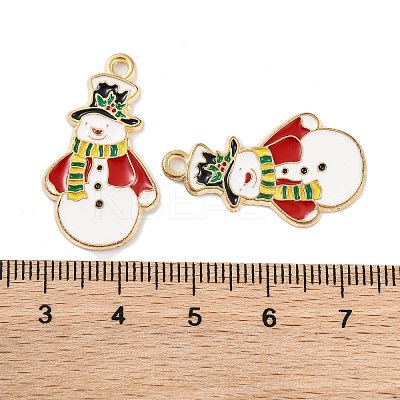 Christmas Theme Rack Plating Alloy Pendants X-FIND-M020-04G-07-1