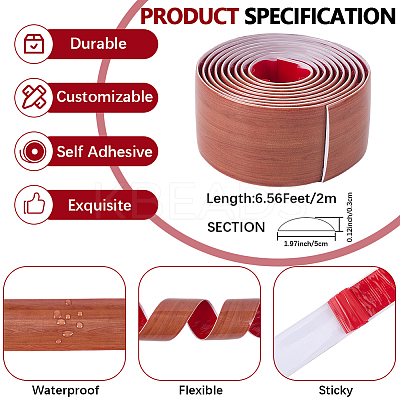 Self-Adhesive PVC Floor Door Flat Transition Strips DIY-WH20031-052F-1