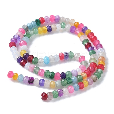 Dyed Natural Malaysia Jade Rondelle Beads Strands G-E316-2x4mm-67-1
