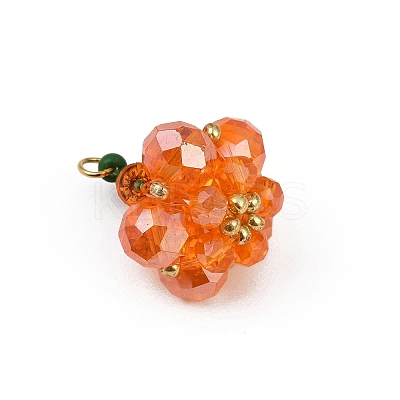 Halloween Theme Glass Seed Beads Pendants PALLOY-MZ00775-01-1