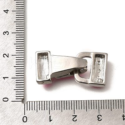 Brass Enamel Fold Over Clasps KK-M313-40P-01-1