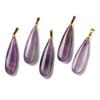 Natural Amethyst Pendants G-Q192-07G-03-1