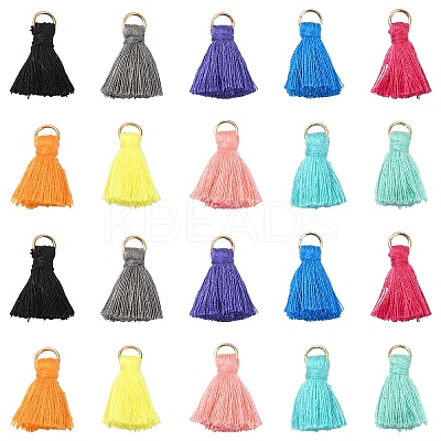 20Pcs 10 Colors Polycotton(Polyester Cotton) Tassel Pendant Decorations FIND-YW0004-57-1