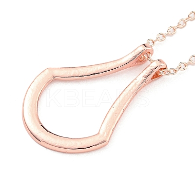 Alloy Teardrop Pendant Necklaces for Women NJEW-G132-01RG-1