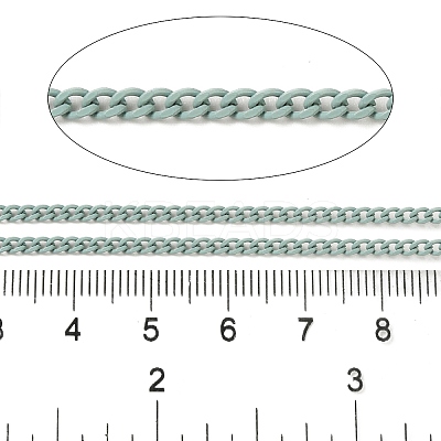 Spray Painted 304 Stainless Steel Curb Chains STAS-B067-05A-01-1