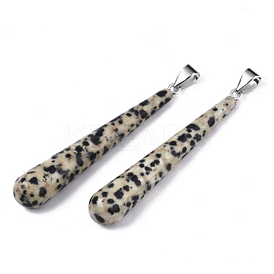 Natural Dalmatian Jasper Big Pendants G-S359-095-1