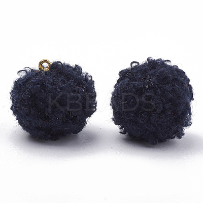 Handmade Cloth Fabric Covered Pendants WOVE-N006-16B-1