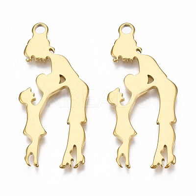 Ion Plating(IP) 201 Stainless Steel Pendants STAS-N098-067LG-1