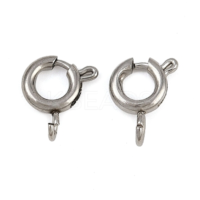 304 Stainless Steel Spring Ring Clasps LS-STAS-B095-05B-P-1