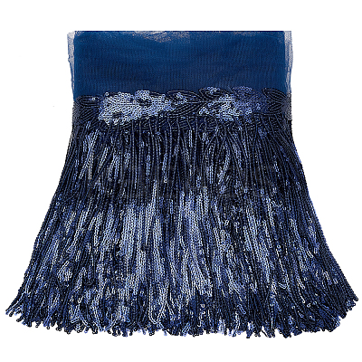 Polyester Tassel Lace Ribbon OCOR-WH0070-175D-1