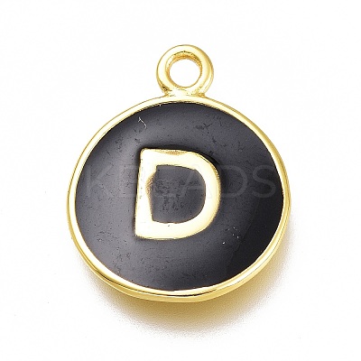 Brass Enamel Pendants KK-H103-02D-G-1