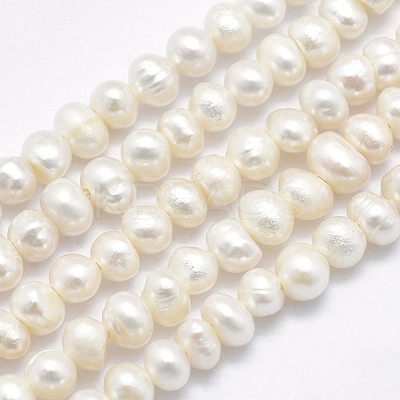 Natural Cultured Freshwater Pearl Beads Strands X-PEAR-F007-61-1
