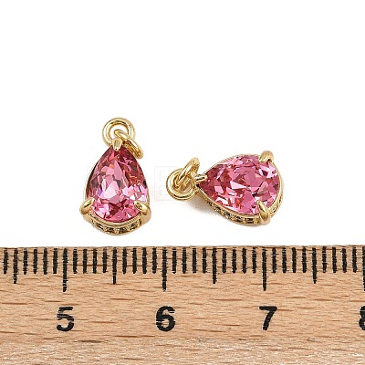 Brass Pave Cubic Zirconia Pendants KK-L240-05G-02-1