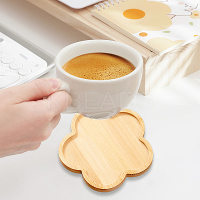 2Pcs 2 Styles Bamboo Saucer for Succulent Planter Pots AJEW-GF0011-43-1