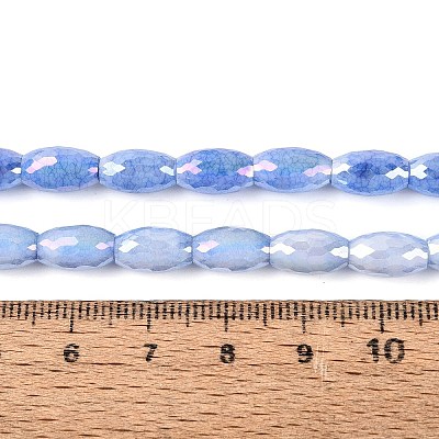 Anti-Tarnish Electroplate Glass Beads Strands EGLA-Q130-02A-03-1