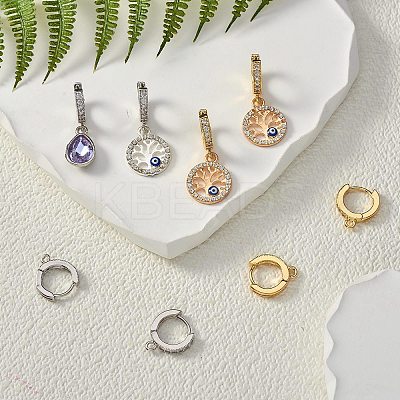 Wholesale SUPERFINDINGS 16Pcs 2 Sizes Cubic Zirconia Hoop Earrings Brass  Hoop Earring Findings Platinum Golden Huggie Hoop Earrings Findings for Jewelry  Making 