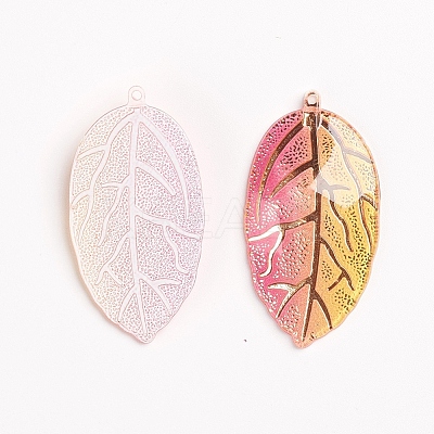 Rainbow Color Resin Pendants RESI-WH0008-31D-1