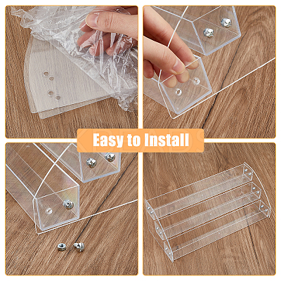 3-Tier Transparent Acrylic Nail Polish Organizer ODIS-WH0061-18A-1-1