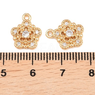 Brass Micro Pave Cubic Zirconia Pendants KK-L261-06G-1