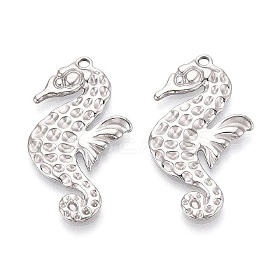304 Stainless Steel Sea Horse Pendants STAS-T069-17P-1