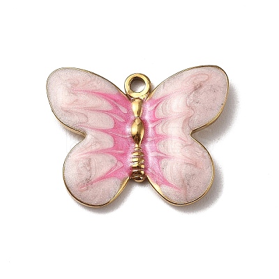 304 Stainless Steel Enamel Pendants LS-STAS-P395-09G-1