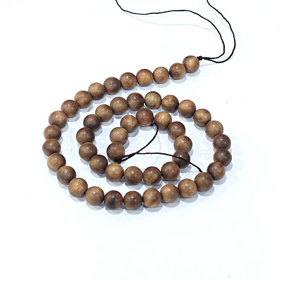 Natural Sandalwood Beads Strands X-WOOD-F008-02-B-1