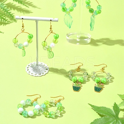 Acrylic Bead DIY Earring Making Kits DIY-FS0006-67A-1