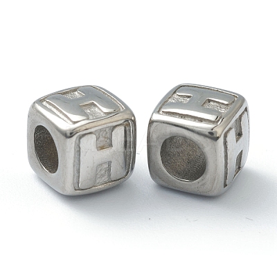 Tarnish Resistant 304 Stainless Steel European Beads STAS-H145-01H-P-1