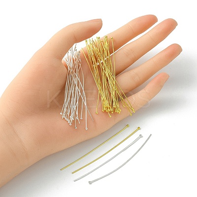 100Pcs 2 Colors Brass Ball Head Pins KK-YW0001-99-1