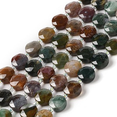 Natural Indian Agate Bead Strands G-C116-A09-01-1