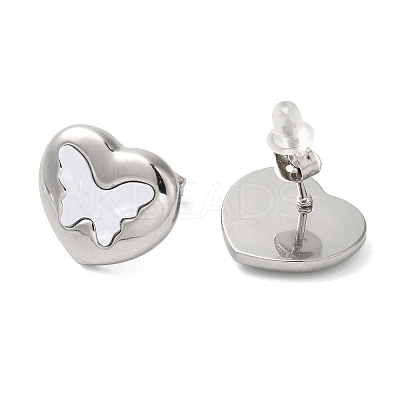 Non-Tarnish 304 Stainless Steel Stud Earrings EJEW-U001-05P-01-1
