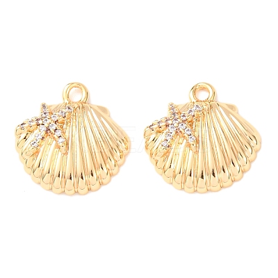 Brass Micro Pave Cubic Zirconia Pendants KK-A284-11A-G-1