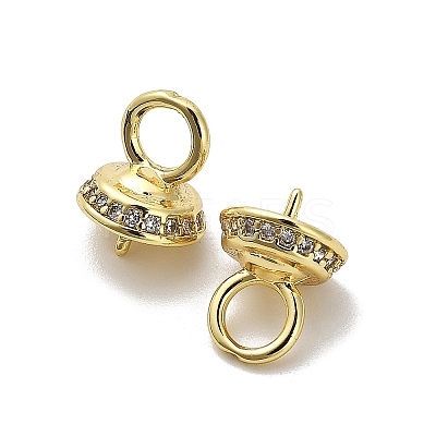 Brass Micro Pave Cubic Zirconia Cup Pearl Peg Bails Pin Pendants KK-S397-05A-1