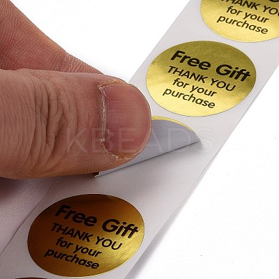Flat Round Paper Thank You Stickers LS-DIY-C042-09B-1