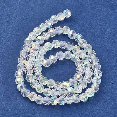 Glass Beads Strands GF4mmC28-AB-1