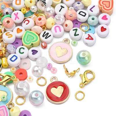 DIY Candy Color Bracelet Wine Glass Charm Making Kit DIY-YW0006-21-1